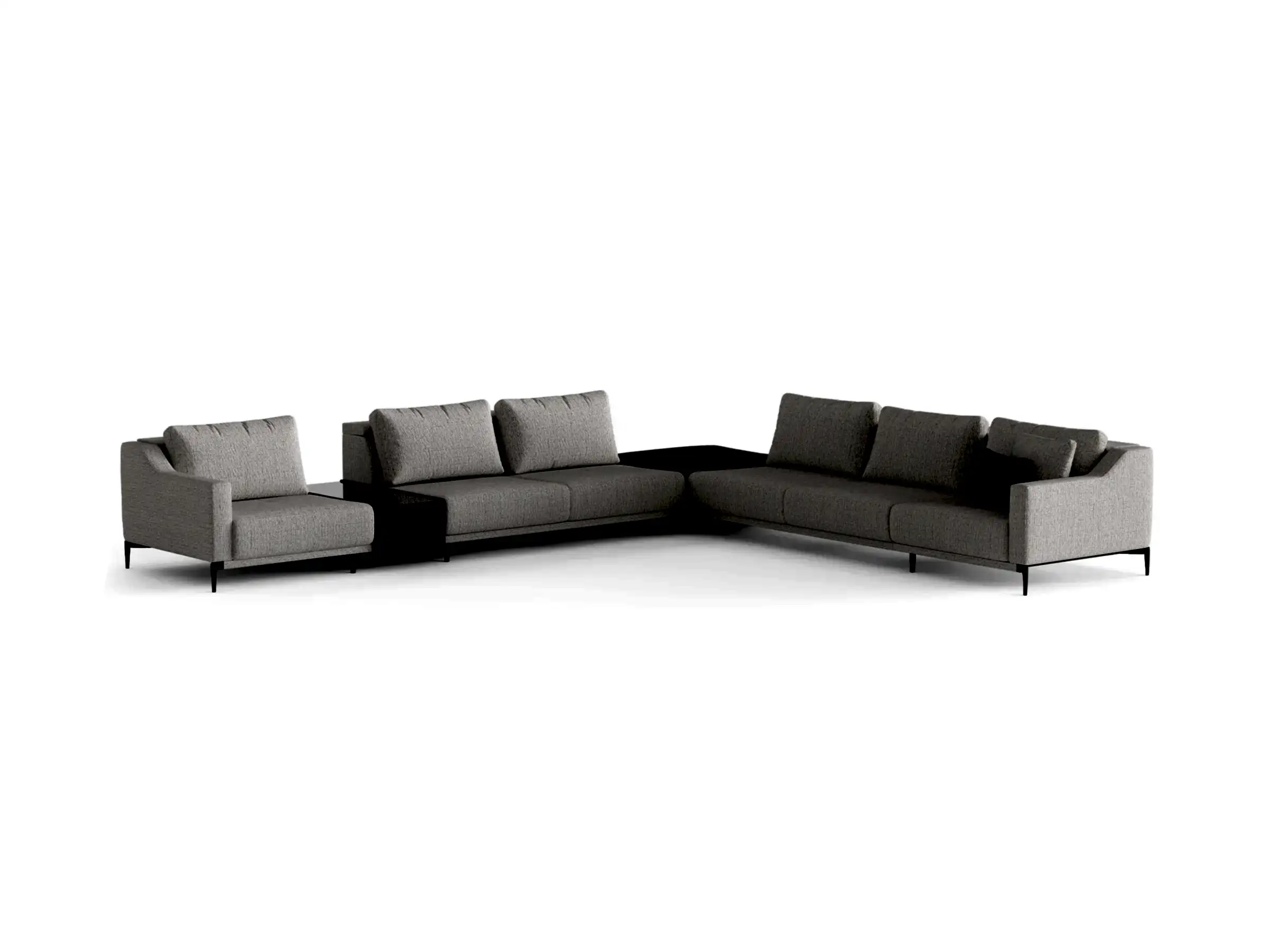 Milda Open Corner Sofa with Table